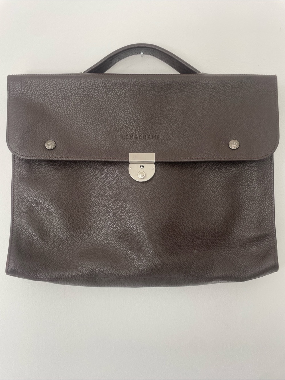 Longchamp le Foulonne brown leather bag - Porte Documents marrón homes femmes